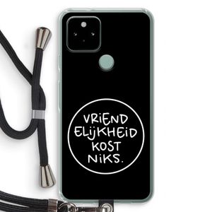 Vriendelijkheid: Pixel 5 Transparant Hoesje met koord