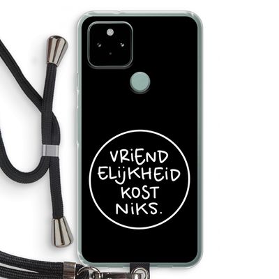 Vriendelijkheid: Pixel 5 Transparant Hoesje met koord