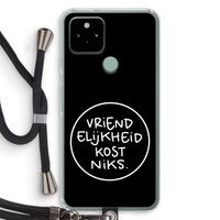 Vriendelijkheid: Pixel 5 Transparant Hoesje met koord