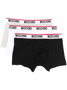 Moschino lot de trois slips à logo - Blanc