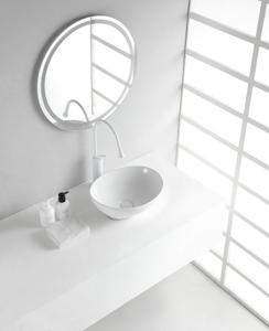 Waskom Wiesbaden Barco | 40x33x14.5 cm | Keramiek | Vrijstaand | Ovaal | Wit