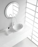 Waskom Wiesbaden Barco | 40x33x14.5 cm | Keramiek | Vrijstaand | Ovaal | Wit