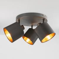 HOFTRONIC™ Jimmy LED Plafondspot - Stoffen kap - 3 spots - Kantelbaar - Draaibaar - Mat Zwart - E14 fitting - IP20 HOFTRONIC™ Jimmy LED Plafondspot - Stoffen kap - 3 spots - Kantelbaar - Draaibaar - Mat Zwart - E14 fitting - IP20