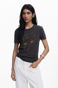 Palmboom T-shirt - BLACK - XL