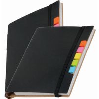 Pakket van 4x stuks schoolschriften/notitieboeken A6 gelinieerd zwart   -