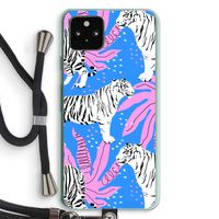 Tijger: Pixel 5a 5G Transparant Hoesje met koord