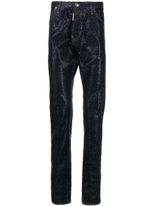 DSQUARED2 jean slim à ornements en cristal - Bleu