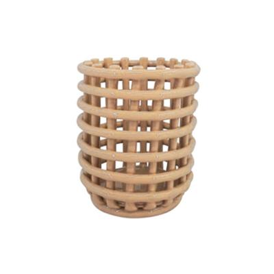Keukengerei pot keramiek - beige - ø13.5x17 cm