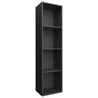 vidaXL Boekenkast/tv-meubel 36x30x143 cm bewerkt hout zwart - thumbnail