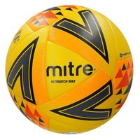 Mitre Voetbal Ultimatch Max Polyurethaan Geel/oranje/zwart Maat 4 - thumbnail