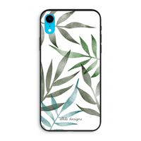 Tropical watercolor leaves: iPhone XR Biologisch afbreekbaar hoesje