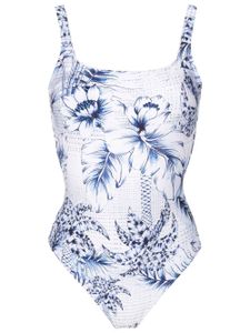 Lygia & Nanny maillot de bain à imprimé palmier - Bleu