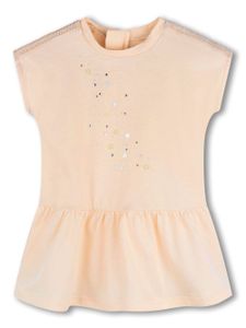 Chloé Kids robe en coton biologique à logo brodé - Rose