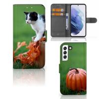 Samsung Galaxy S22 | Telefoonhoesje | Met pasjeshouder | Kitten