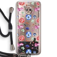 Bloemetjes: Motorola Moto G6 Transparant Hoesje met koord