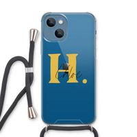 Amber Script: iPhone 13 Transparant Hoesje met koord