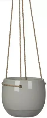 Mica Decorations Resa hangpot rond 16,5x13,5 cm licht grijs Mica Decorations Resa hangpot rond 16,5x13,5 cm licht grijs