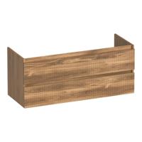 Brauer Joy Wavy - Onderkast - 120 cm - met 2 Softclose Lades Greeploos en 1 Sifon Uitsparing - Honey