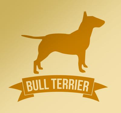 Muursticker Bull Terrier