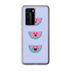 Smiley watermeloen: Huawei P40 Pro Transparant Hoesje