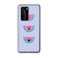 Smiley watermeloen: Huawei P40 Pro Transparant Hoesje