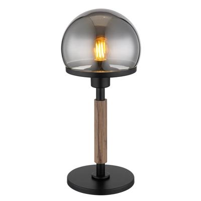 Globo TafellampHaku zwart met smoke glas - 21954S