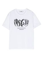 MSGM Kids t-shirt à logo imprimé - Blanc - thumbnail