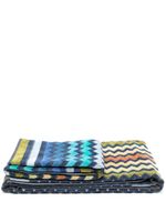 Missoni Home serviette de bain à motif zig-zag - Bleu