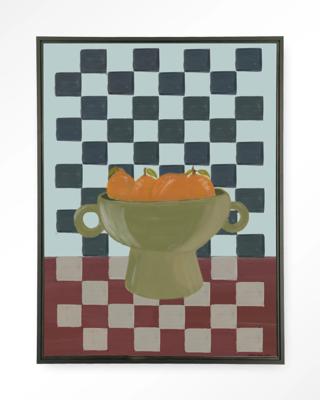 Urban Cotton Wandkleed 'Eclectic Series 2' 110 x 145cm in Floating Frame - black