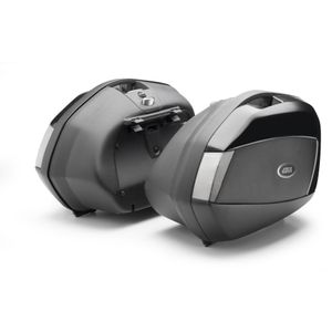 GIVI V35 set zijkoffers, Topkoffers en voor de moto, fumé reflectoren, zwarte cover