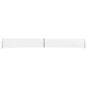 The Living Store Zijscherm - 140 x (0 - 1.200) cm - Uv- en waterbestendig - Crème/Grijs