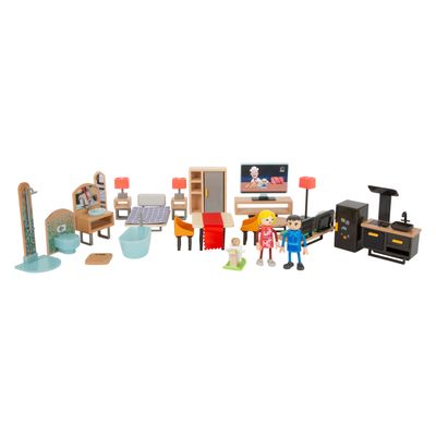 Small Foot houten poppenhuis meubeltjes modern set, 31dlg.