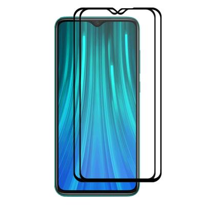 2 stk ENKAY Hat-Prins volledige lijm 0.26 mm 9H 2.5 D gehard glas volledige dekking film voor Redmi Note 8 Pro