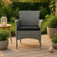 Nohr Tuinstoel 'Tawan' Wicker, kleur Grijs