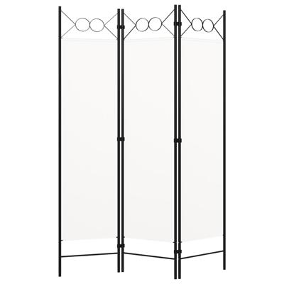 Kamerscherm met 3 panelen 120x180 cm wit