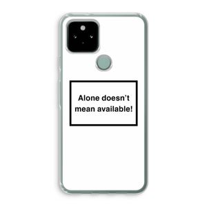 Alone: Google Pixel 5 Transparant Hoesje