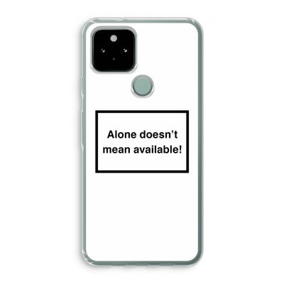 Alone: Google Pixel 5 Transparant Hoesje