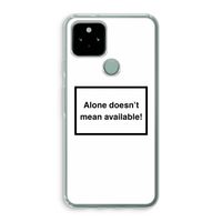 Alone: Google Pixel 5 Transparant Hoesje Alone: Google Pixel 5 Transparant Hoesje