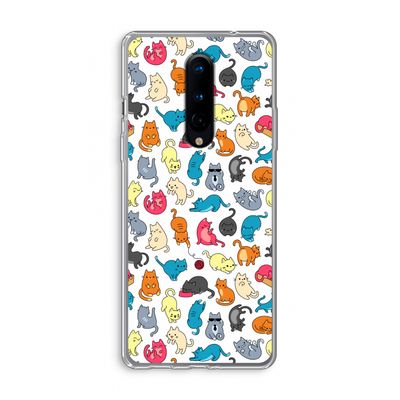 Kleurrijke katten: OnePlus 8 Transparant Hoesje