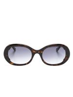 Chloé Eyewear lunettes de soleil Havana à monture ovale - Marron