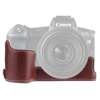 1/4 inch draad PU lederen camera half Case Base voor Canon EOS R (koffie)