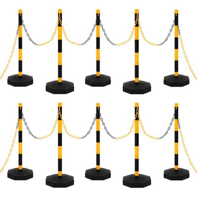 VidaXL Kettingpalenset met kunststof ketting 10 m