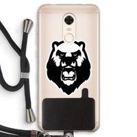 Angry Bear (white): Xiaomi Redmi 5 Transparant Hoesje met koord