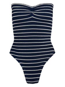 Hunza G maillot de bain Brooke à design sans bretelles - Bleu