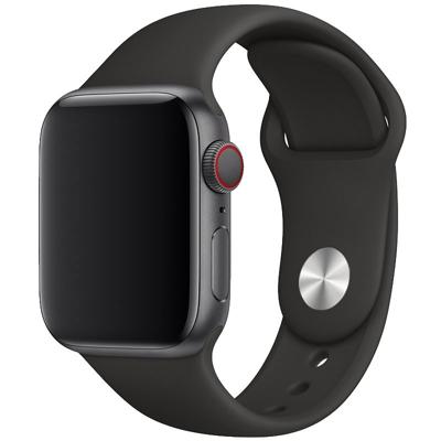 Apple Watch SE 3 Bandje Ovaro - Siliconen - Zwart - 44, 45, 46 & 49mm - ML Apple Watch SE 3 Bandje Ovaro - Siliconen - Zwart - 44, 45, 46 & 49mm - ML