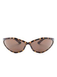 Balenciaga Eyewear lunettes de soleil à monture ovale - Marron