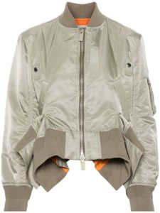 sacai veste bomber à fermeture zippée - Vert