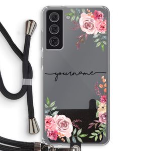 Rozen: Samsung Galaxy S21 FE Transparant Hoesje met koord