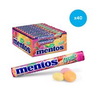 Mentos rollen - Fruit snoep - 37,5g x 40