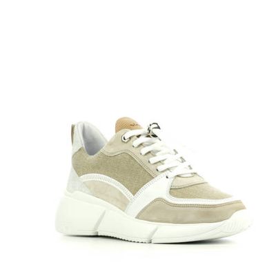 Via Vai 5601030 leren chunky sneakers beige